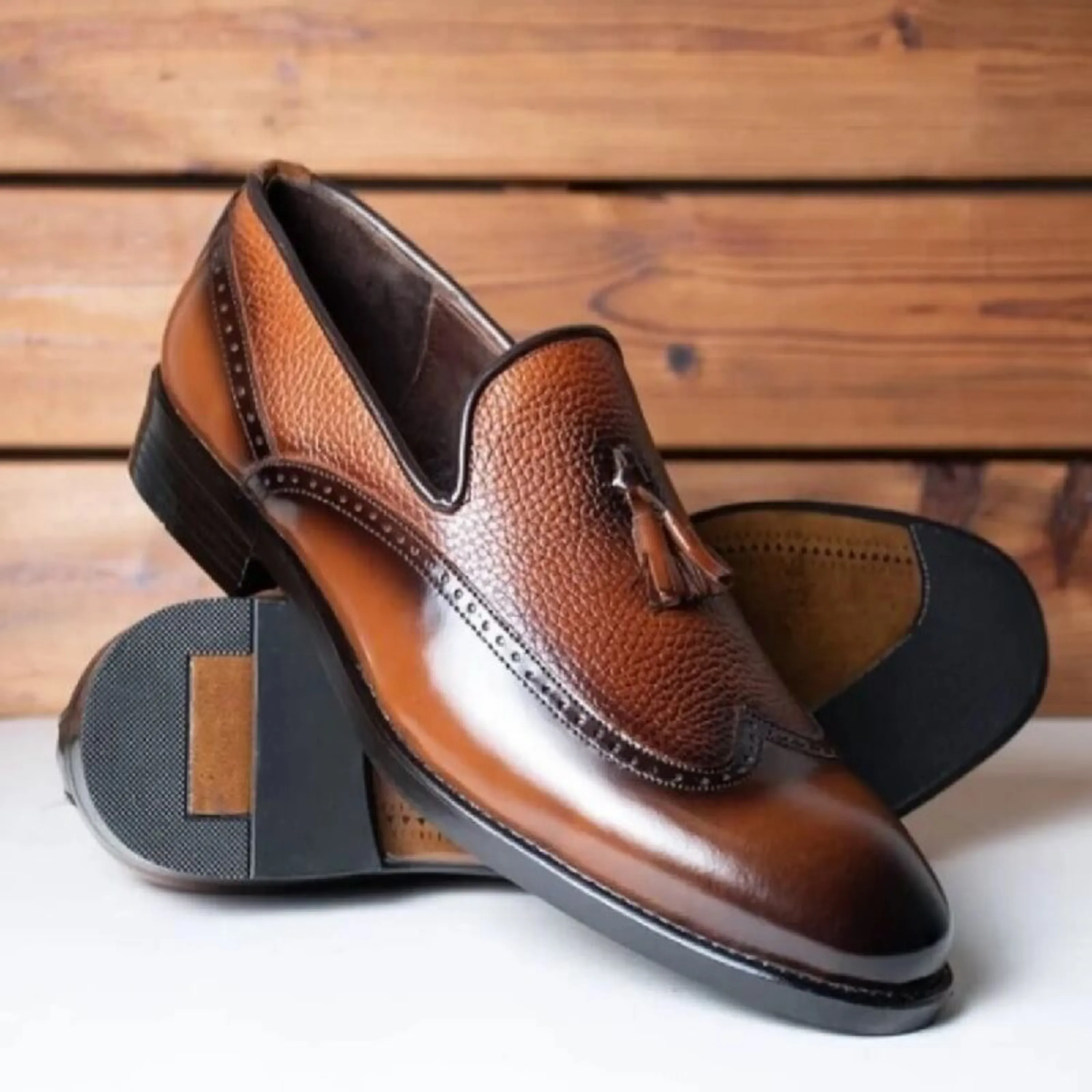 کفش چرم مردانه دامادی مدل غزال کفش چرم مردانه دامادی مدل غزال